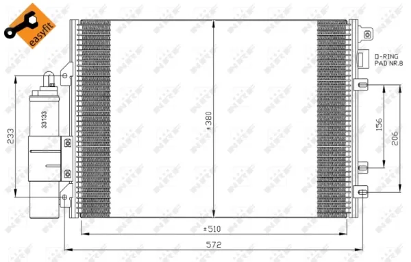 Klima radyatörü 35967 NRF