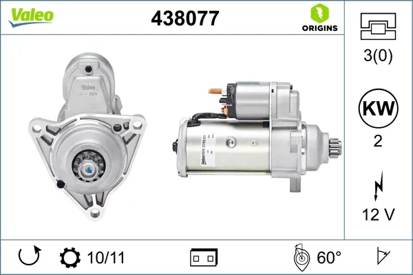 Marş dinamosu 438077 VALEO