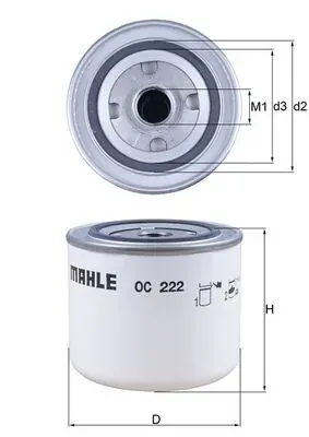 Yağ filtresi OC222 Mahle Original
