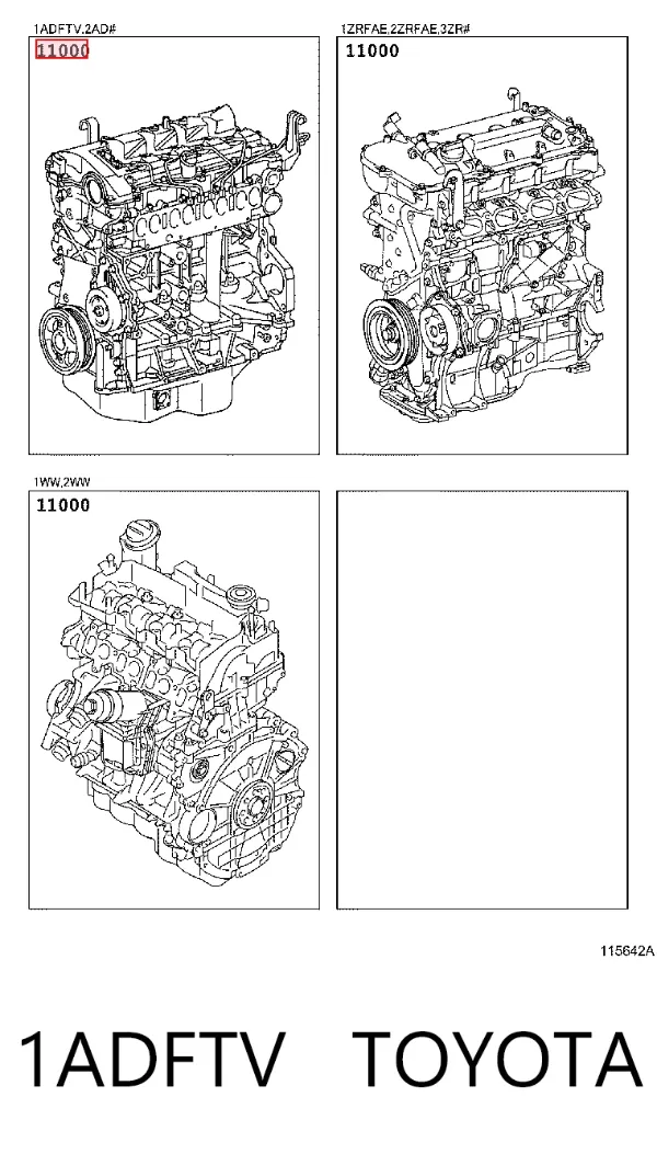 Motor 1ADFTV Toyota