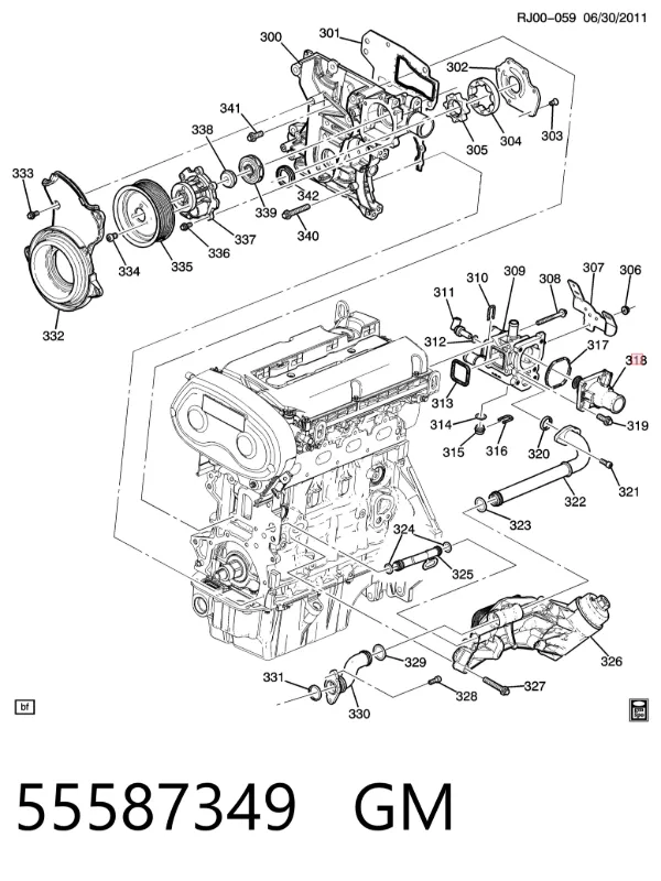 Termostat 55587349 General Motors