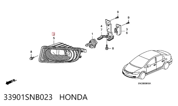Sis farı Honda Civic VIII