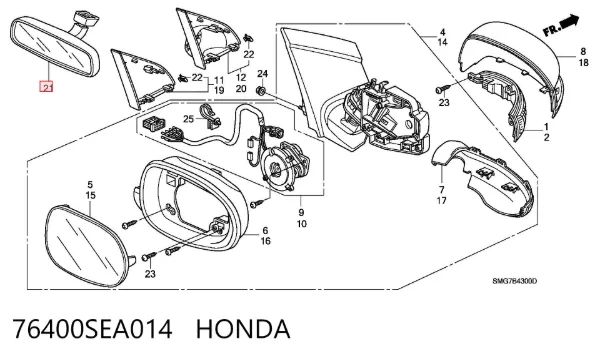 Dikiz aynası Honda Civic VIII