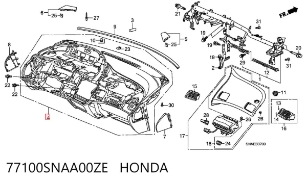 Torpido Honda Civic VIII
