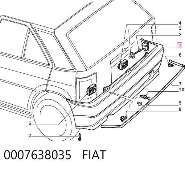 Arka tampon Fiat Tipo 160