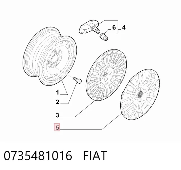 Jant kapağı Fiat Punto GRAND