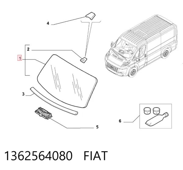 Ön cam Fiat Ducato III