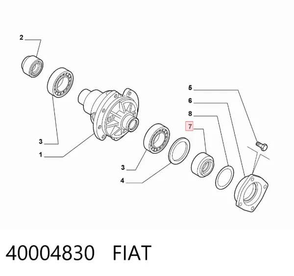 Ön aks sol yarı mil keçesi 40004830 Fiat/Alfa/Lancia