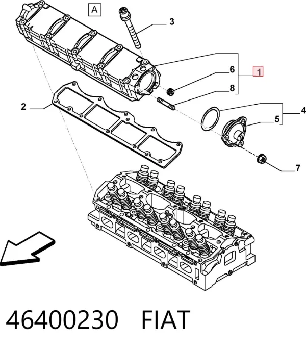 Külbütör kapağı Fiat Doblo I