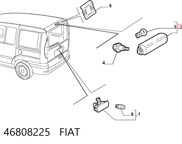 Arka ilave stop lambası 46808225 Fiat/Alfa/Lancia