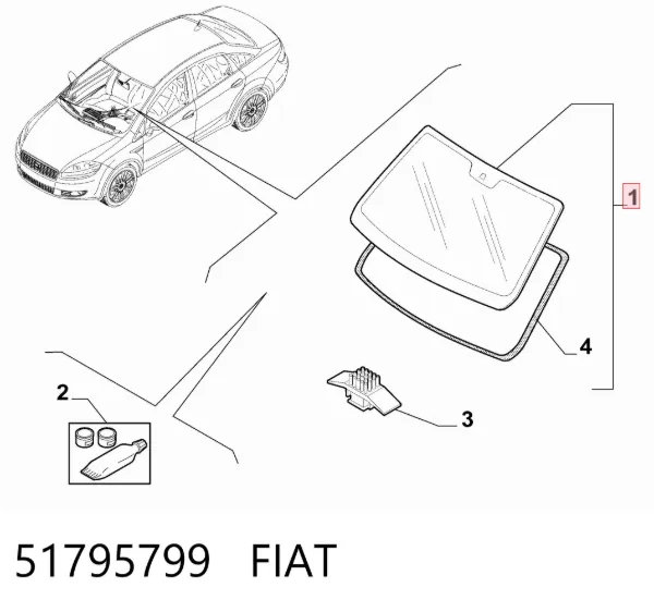 Ön cam Fiat Linea 323