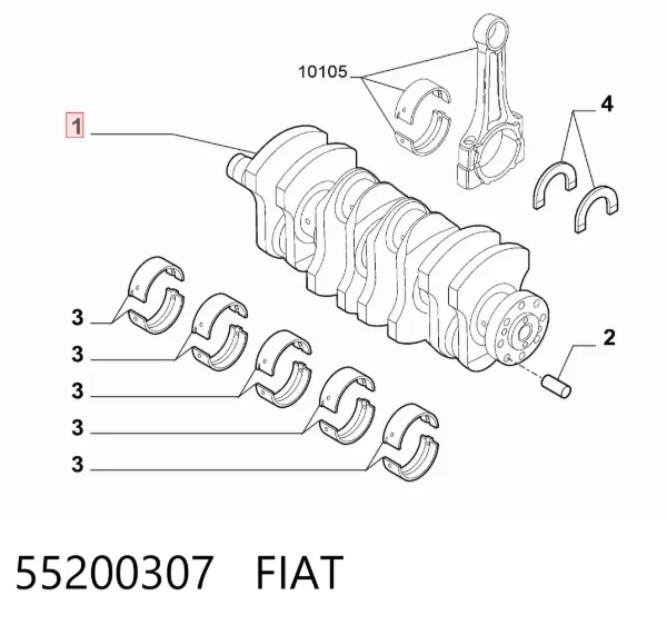 Motor krank mili 11371 Genmot