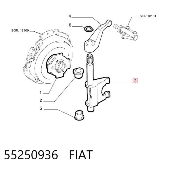 Debriyaj çatalı 55250936 Fiat/Alfa/Lancia