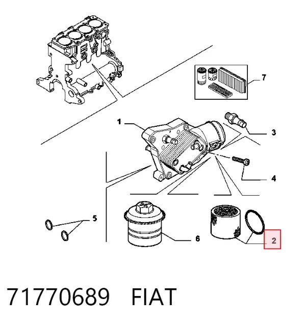 Yağ filtresi 71770689 Fiat/Alfa/Lancia