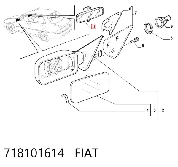 Dikiz aynası Fiat Albea 172