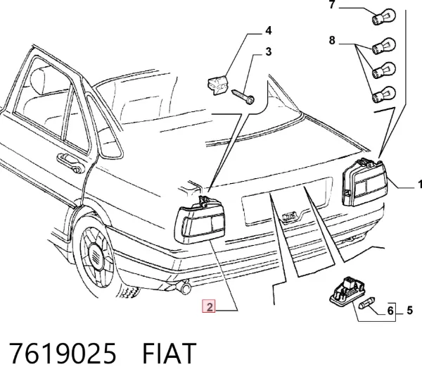Sol arka stop Fiat Tempra 159
