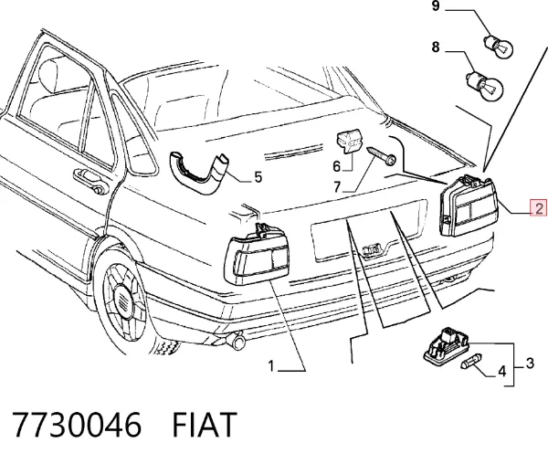 Sağ arka stop Fiat Tempra 159