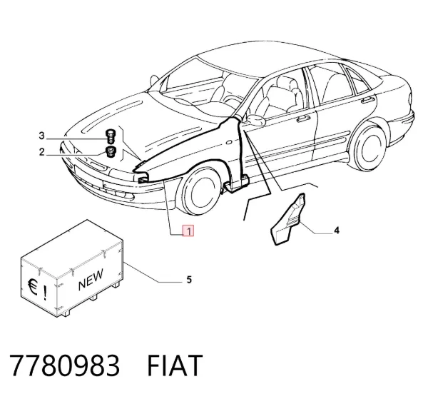 Sağ ön çamurluk Fiat Marea 185