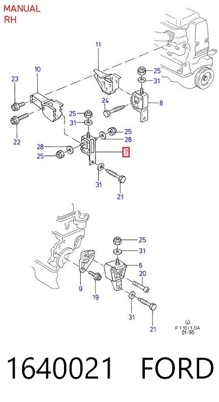 Sağ motor takozu Ford Escort IV