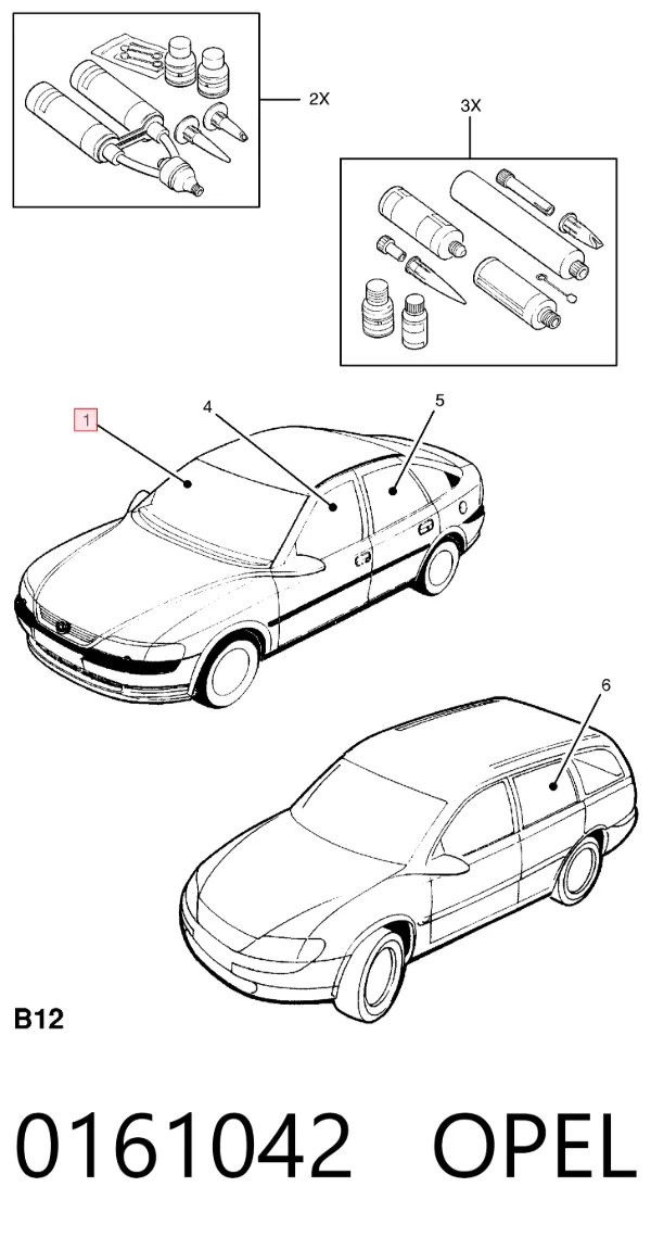 Ön cam Opel Vectra B