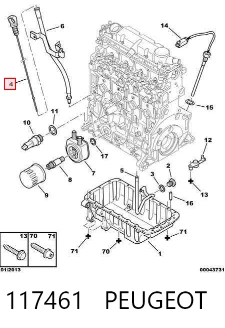 Motor yağı seviye göstergesi (indikator) 117461 Peugeot/Citroen