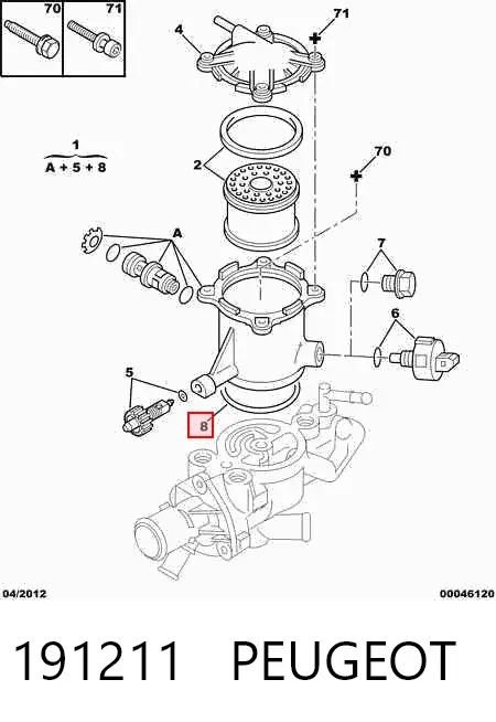Yakıt filtresi gövde contası 191211 Peugeot/Citroen