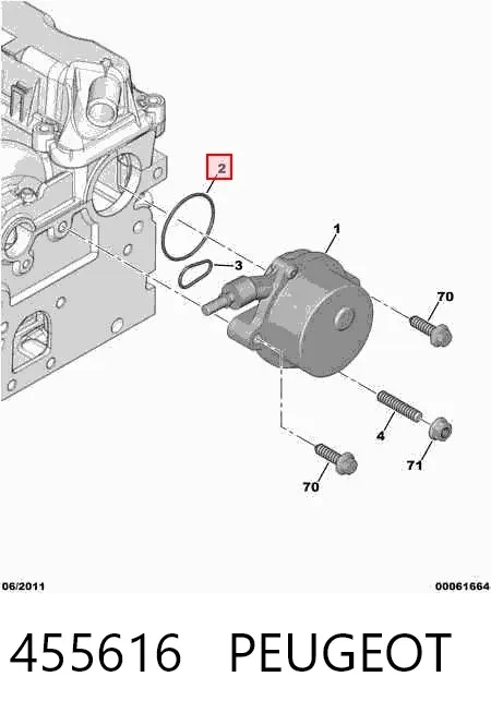 Vakum pompası contası 455616 Peugeot/Citroen