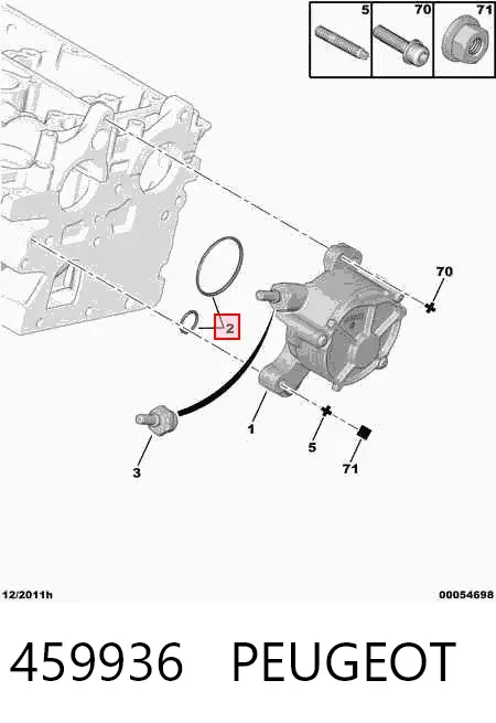 Vakum pompası contası 459936 Peugeot/Citroen