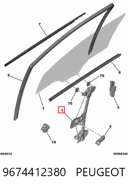 Sağ Ön cam krikosu Peugeot 301 