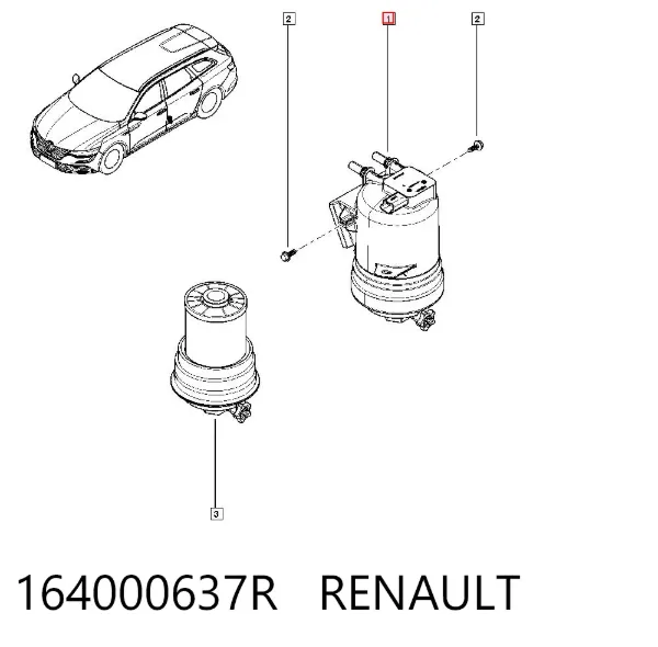 Yakıt filtresi 164000637R Renault (RVI)