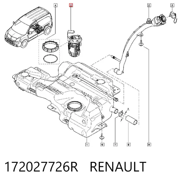 Benzin pompası 172027726R Renault (RVI)