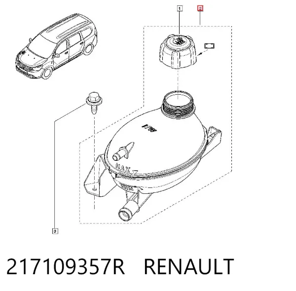 Su deposu 217109357R Renault (RVI)