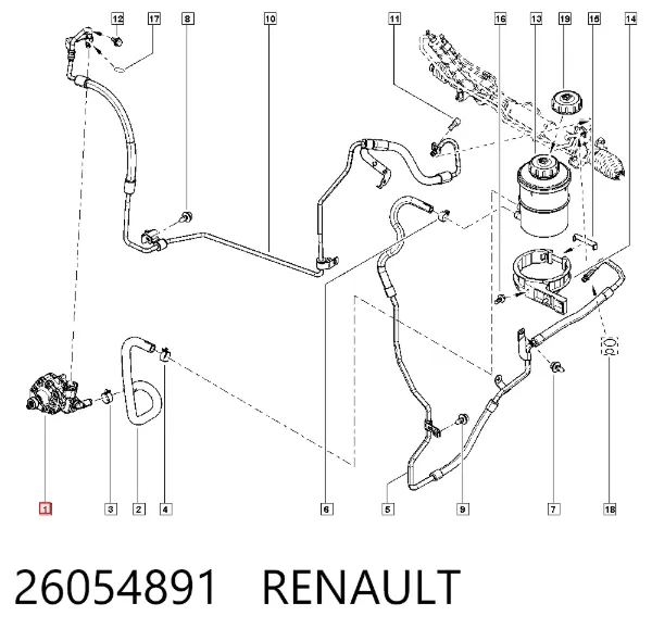Direksiyon pompası 26054891 Renault (RVI)