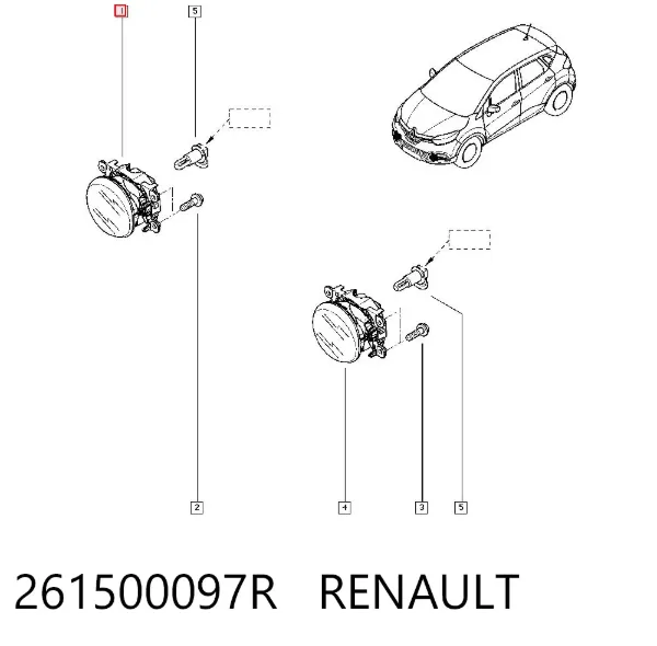 Sis farı 261500097R Renault (RVI)