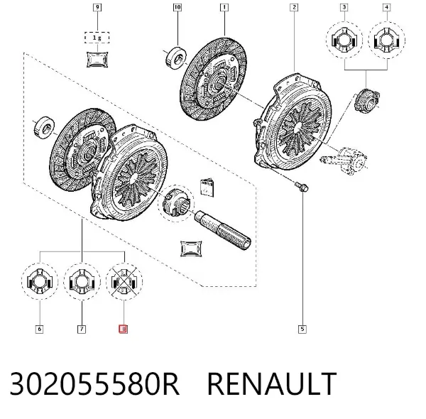 Debriyaj 302055580R Renault (RVI)