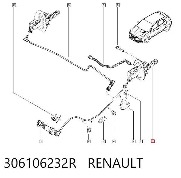 Debriyaj üst merkezi Renault Megane IV