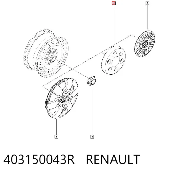 Jant kapağı 403150043R Renault (RVI)