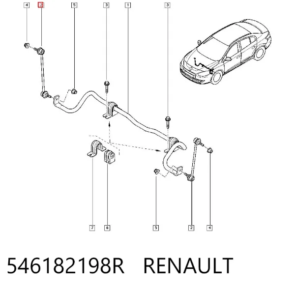 Ön Z rot 546182198R Renault (RVI)