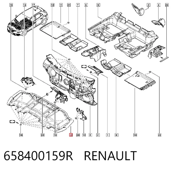 Kaput keçesi Renault Megane IV