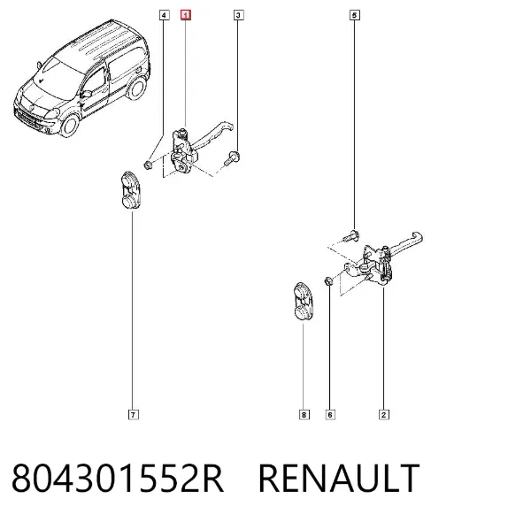Ön kapı açılma sınırlayıcısı 804301552R Renault (RVI)