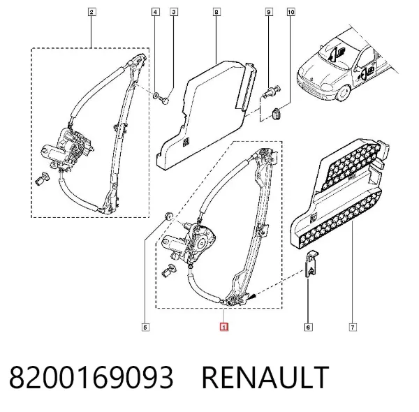 Sol Ön cam krikosu Renault Clio SYMBOL
