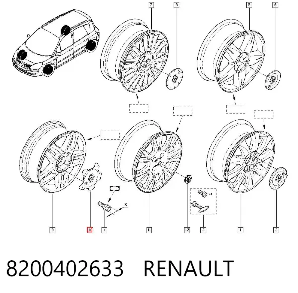 Jant kapağı Renault Megane II