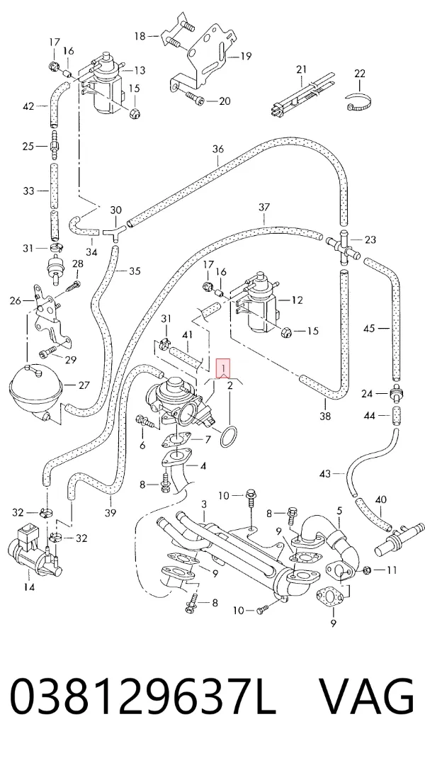 EGR valfi 038129637L VAG