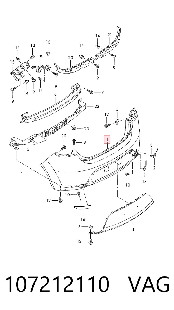 Arka tampon Seat Leon II