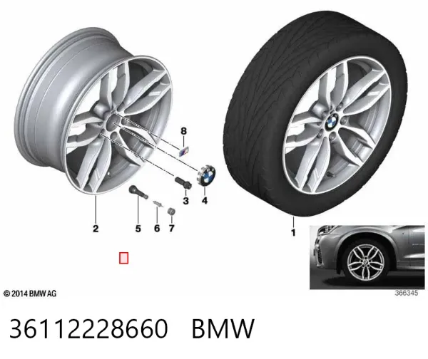 Jant kapağı BMW 3 F30, F80