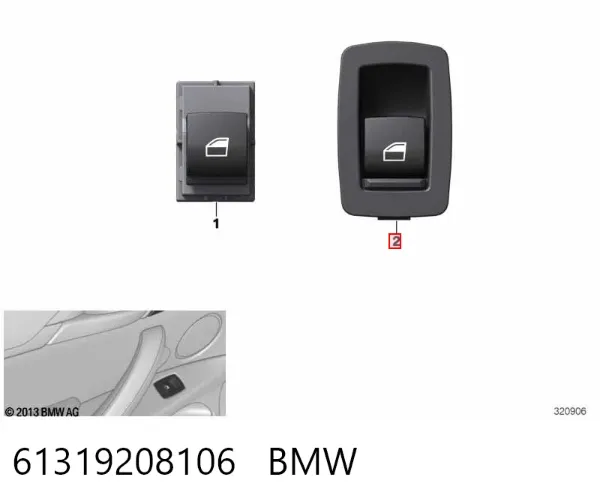 Cam Düğmesi Arka BMW 3 F30, F80