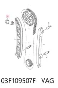 Triger zinciri gergisi Volkswagen Caddy 2KB, 2KJ, 2CB, 2CJ