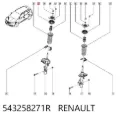 Ön amortisör üst takozu rulmanı Renault Megane K9A, K9M, K9N